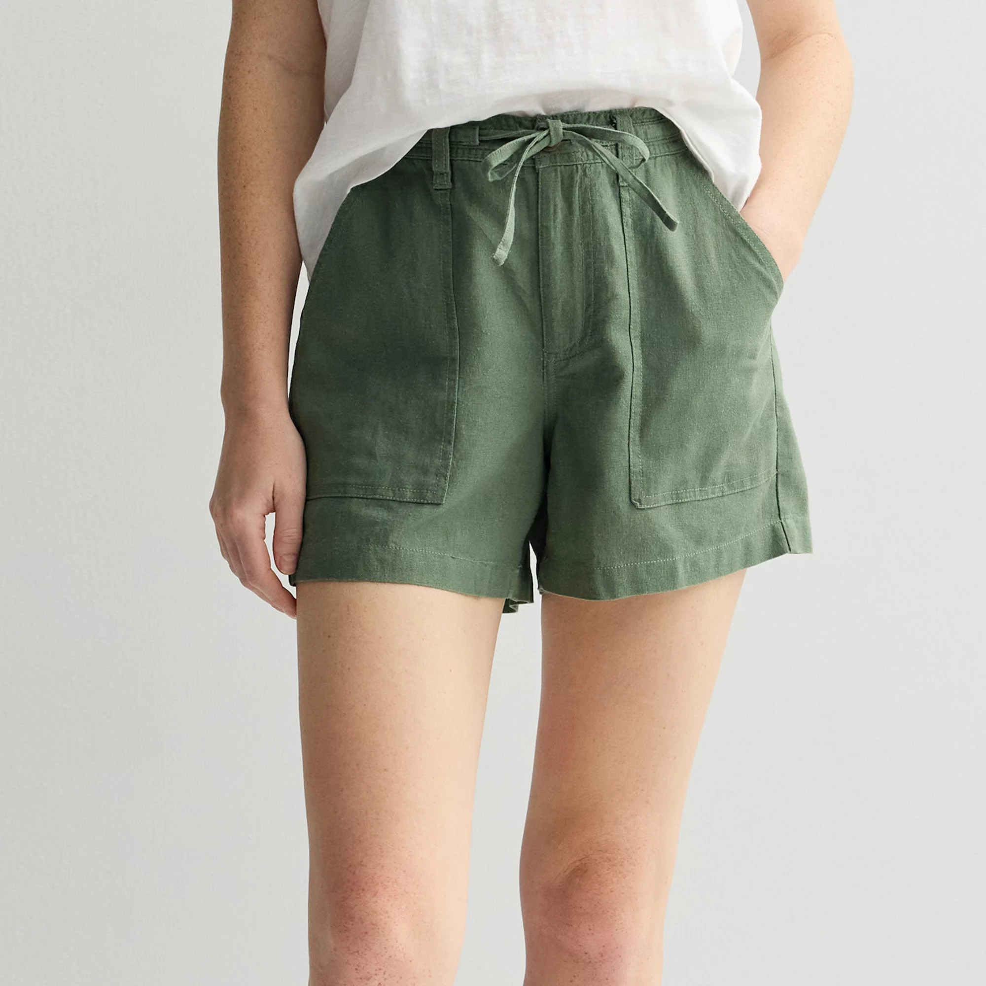 Women's Sonoma Goods For Life® Mid Rise Linen Shorts | Kohl's