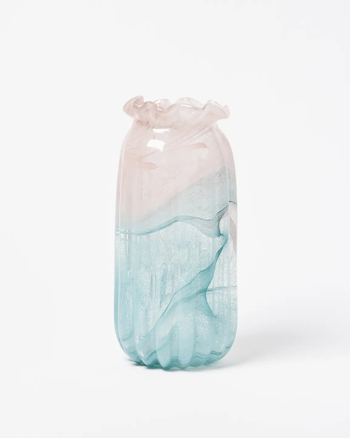 Ione Pink Swirl Glass Vase | Oliver Bonas | Oliver Bonas (Global)