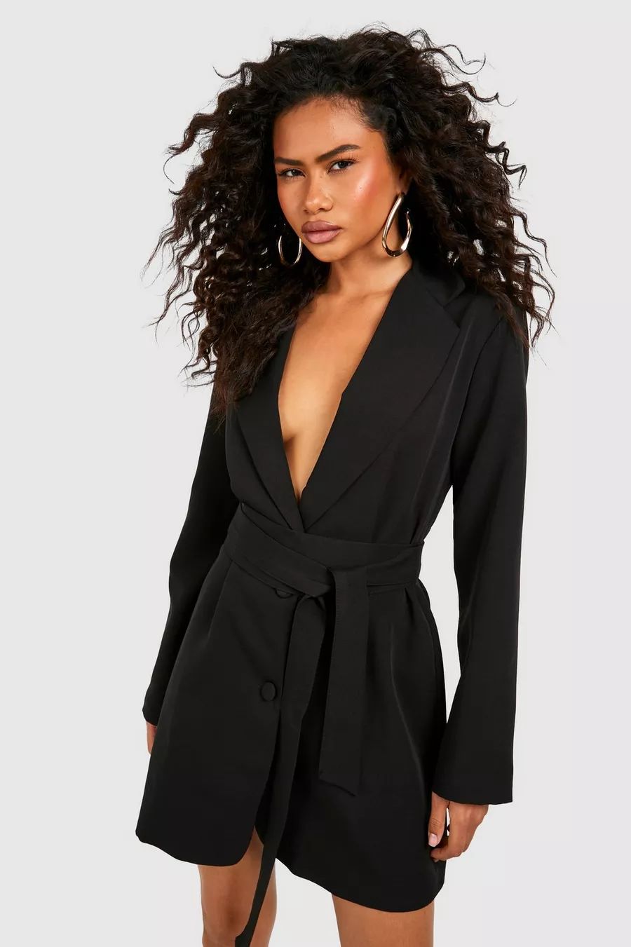 Obi Tie Waist Tailored Blazer Dress | Boohoo.com (US & CA)