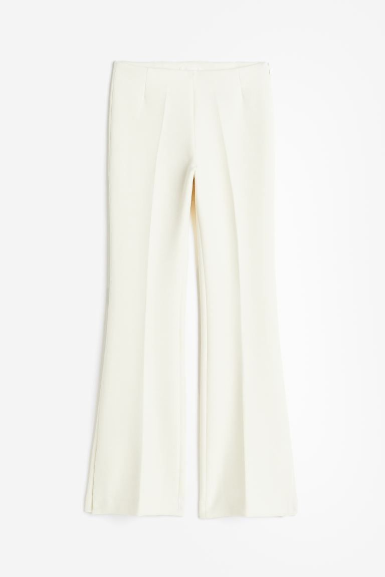 Flared Twill Pants - Cream - Ladies | H&M US | H&M (US)