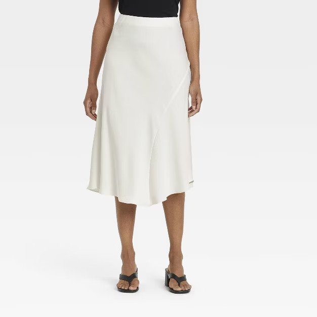 Women's High-Rise Midi Slip Skirt - A New Day™ | Target