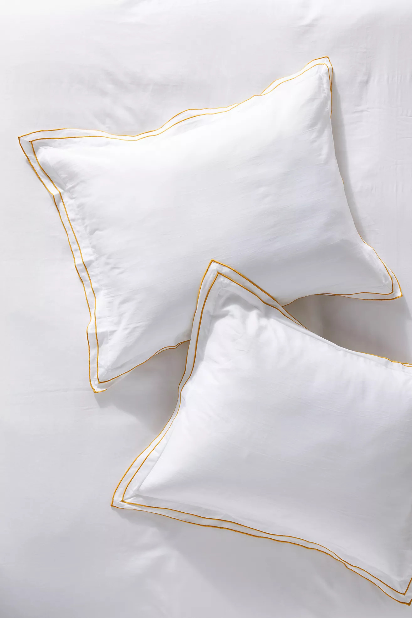 Maeve Stitched-Flange Spa Sateen Shams, Set of 2 | Anthropologie (US)