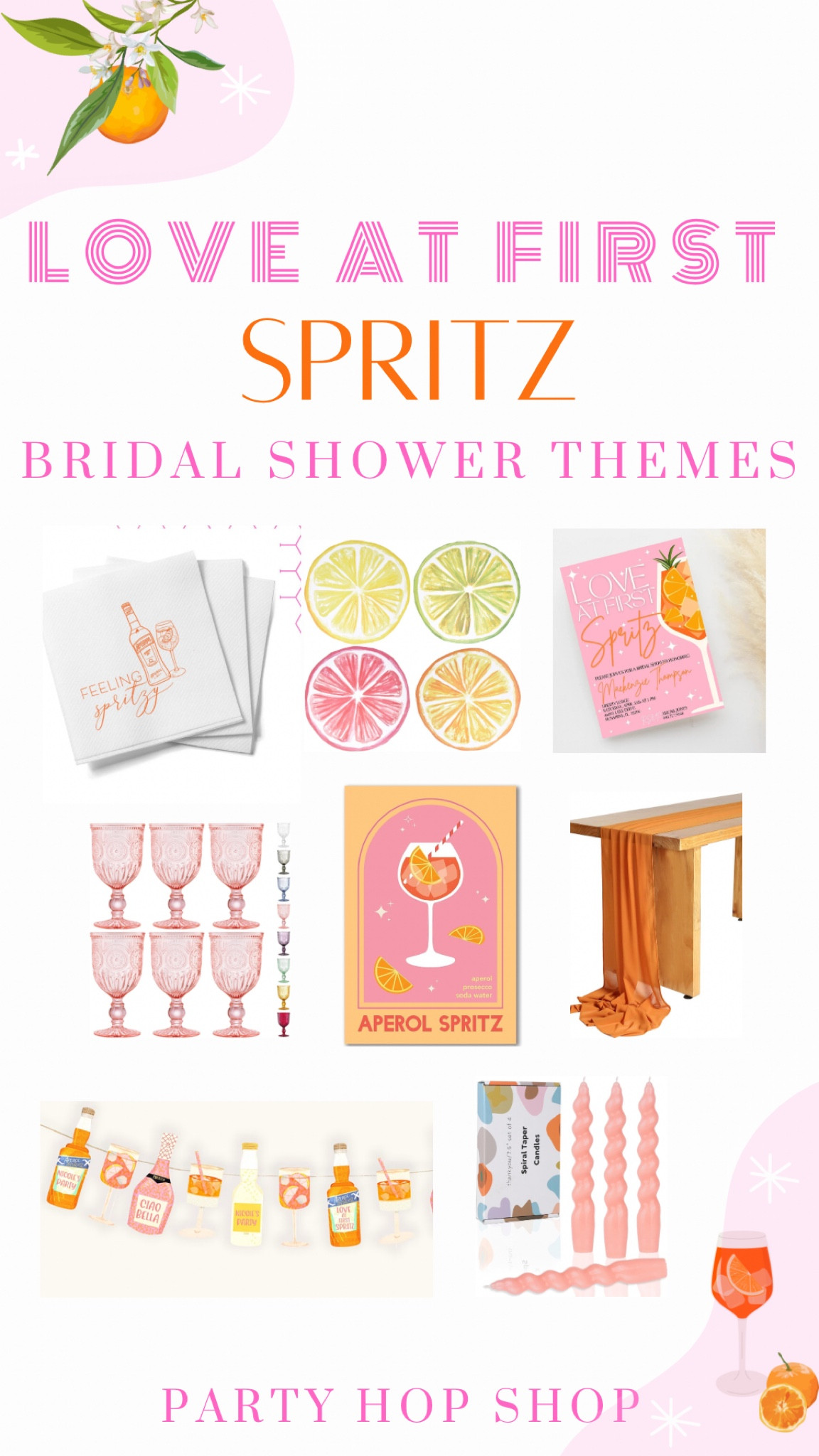 Love At First Spritz Bridal Shower Theme  🍊🎉 Bridal Shower Ideas any Bride will love 🩷

#LTKparties #LTKwedding