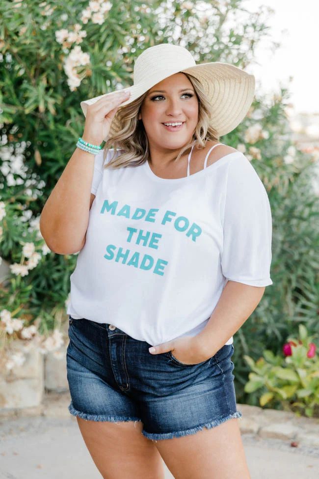 Made For The Shade White Graphic Slouchy Tee | The Pink Lily Boutique