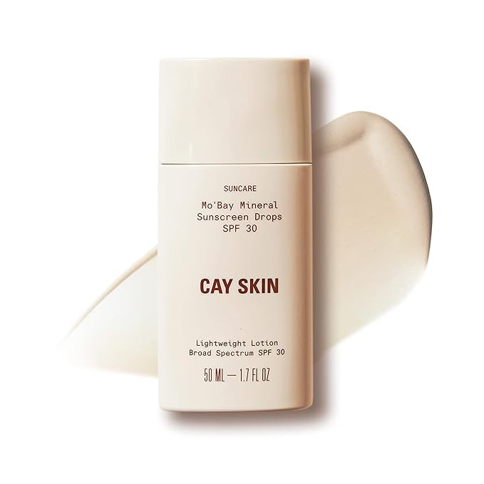 Cay Skin Mo'Bay Mineral Sunscreen Drops SPF 30 – Broad Spectrum Face Sunscreen & Makeup Primer ... | Amazon (US)