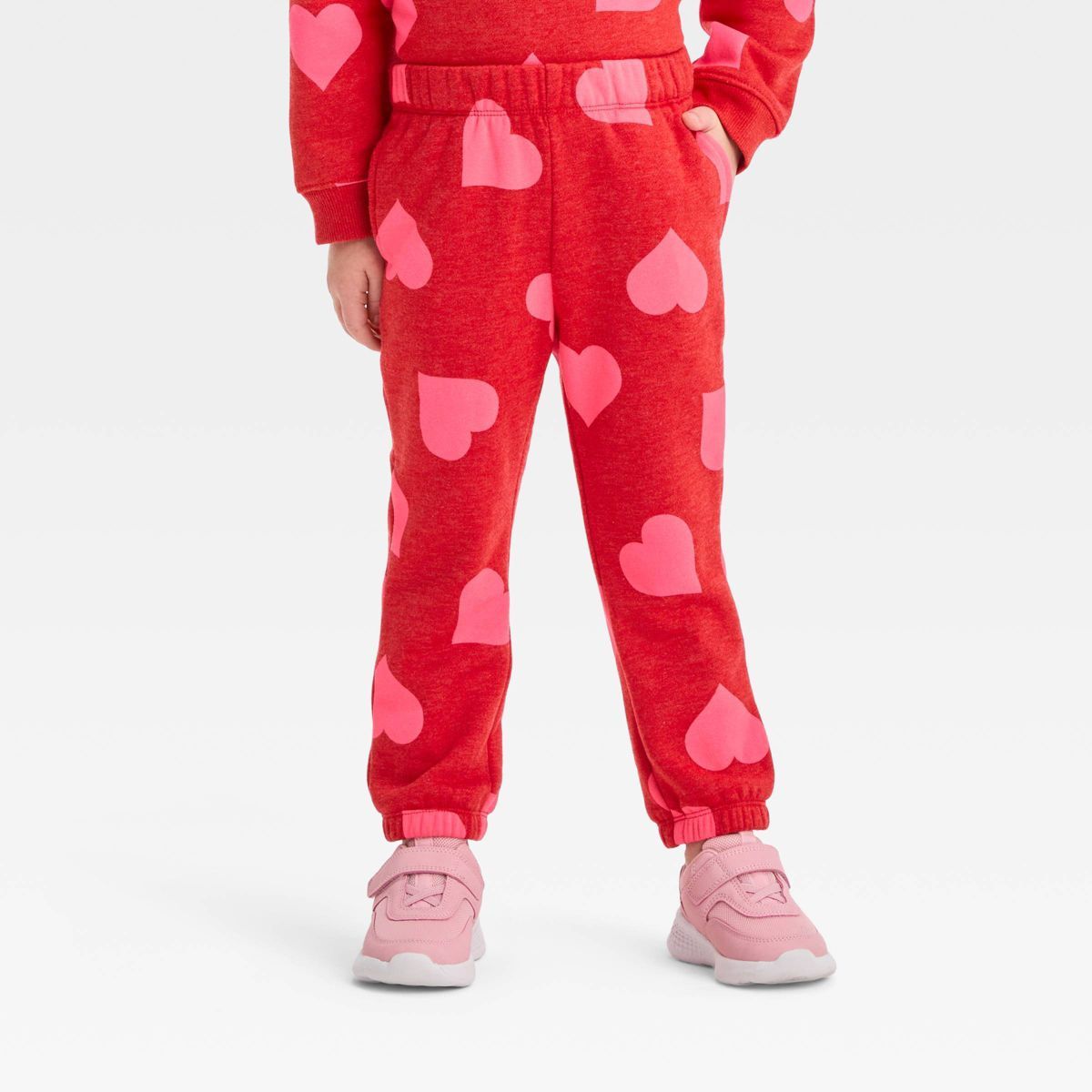 Toddler Hearts Jogger Pants - Cat & Jack™ Red | Target