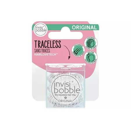 Invisibobble The Traceless Hair Ring Original Crystal Clear 3 count | Walmart (US)