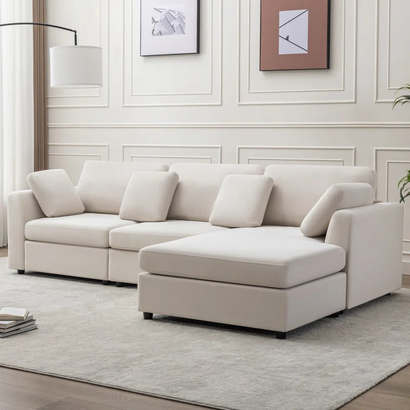 Wauseon 2 - Piece 108.7" Upholstered L Shape Sofa with Convertible Chaise | Wayfair North America