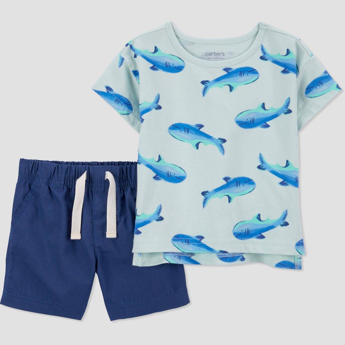 Carter's Just One You® Baby Boys' Shark Top & Bottom Set - Blue | Target