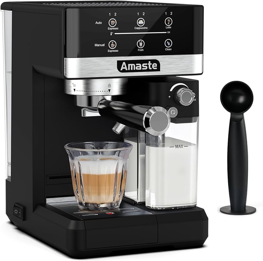 Amaste Espresso Machine, 20 Bar Cappuccino Machine With Touch Screen, Espresso Machine with Milk ... | Amazon (US)