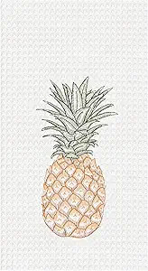 C&F Home Tropical Pineapple Embroidered Waffle Weave Kitchen Towel Decor Decoration 18" x 27" Whi... | Amazon (US)