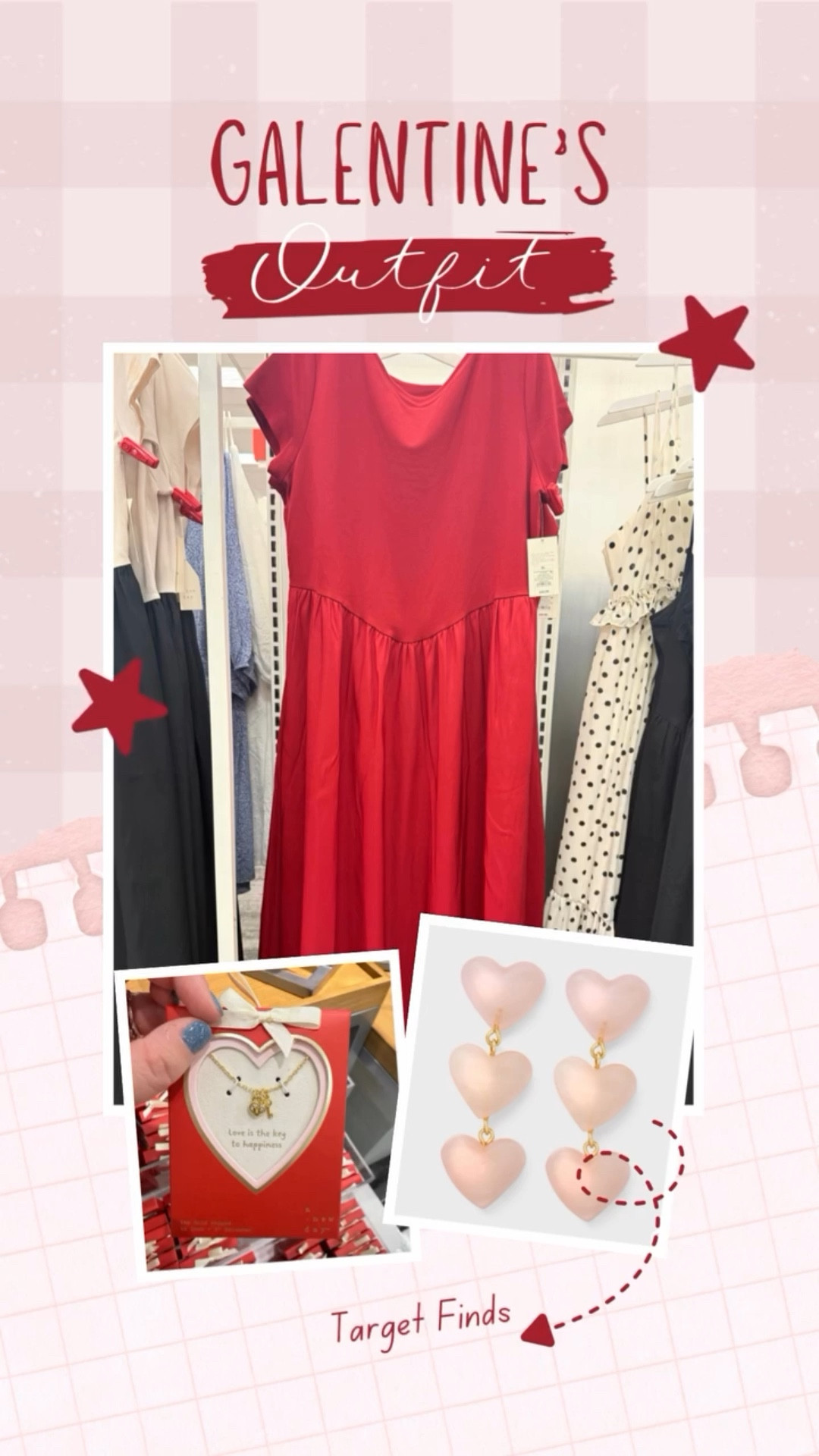 Heading out for Galentine’s this year? 
This dress from @target is the perfect look!
Throw on some accessories and you are golden! 

Galentines outfit, women’s Valentine outfit, red dress, Target Finds, Valentine Accessories, Heart Earrings, Heart Necklace 

@Target #ClubTarget #GalentinesAtTarget #TargetPartner

#LTKMidsize #LTKSeasonal #LTKFindsUnder50