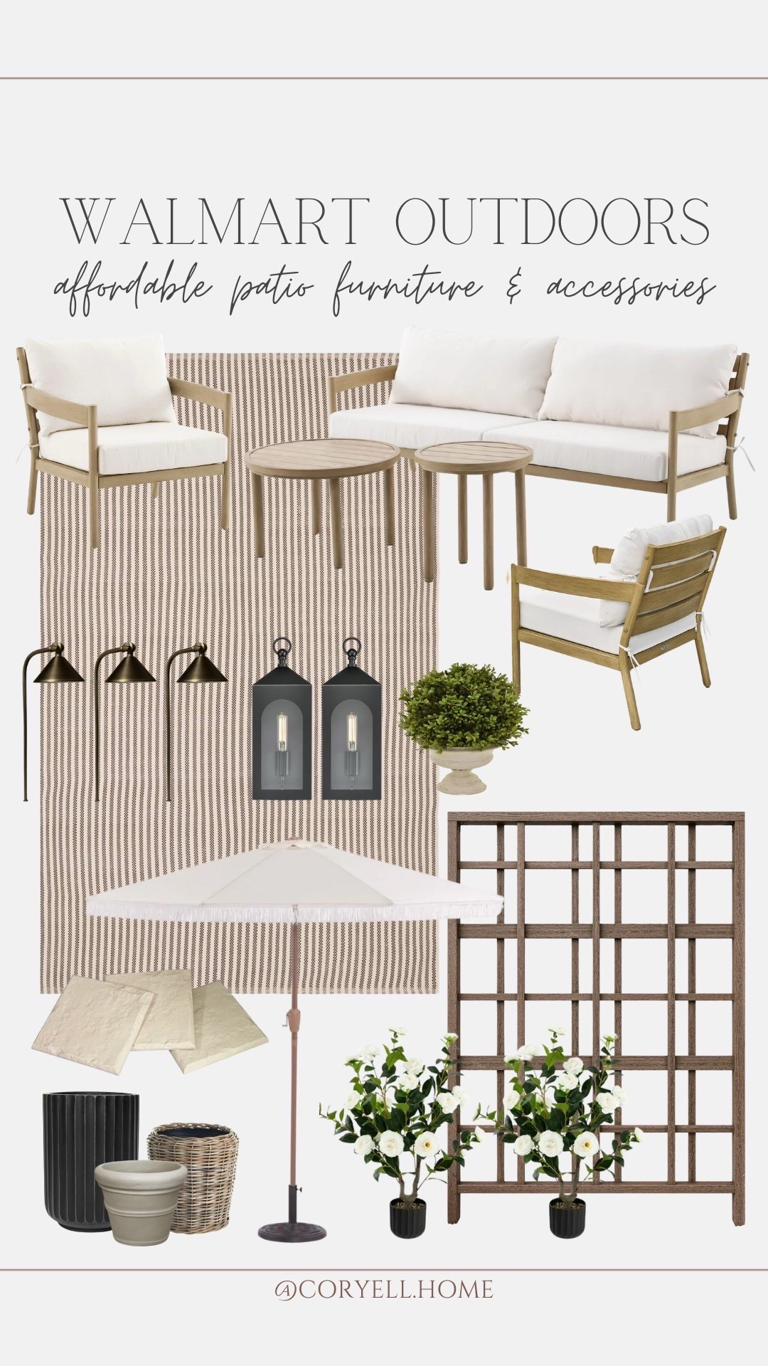 Walmart outdoor patio furniture, accessories, and landscape additions! A beautiful mix of finds that look high end but are much more budget friendly! 

#LTKSeasonal #LTKStyleTip #LTKHome