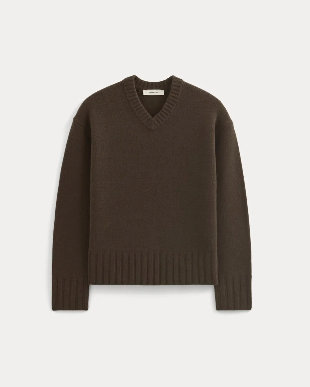 V-Neck Sweater in Extrafine Luxe Merino | Coffee Bean | Everlane