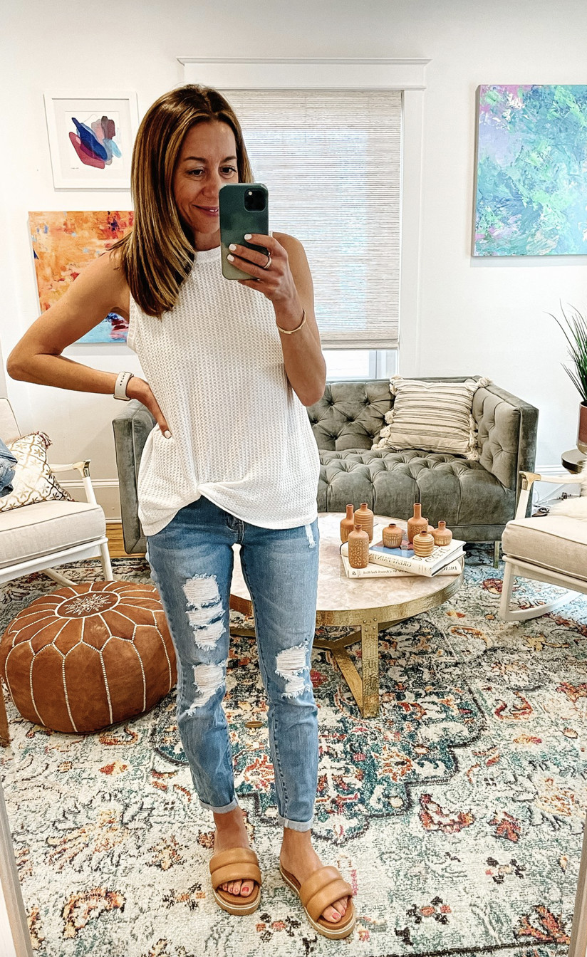 MISFAY Womens Casual Top Long Sleeve Cute Twist Knot Waffle Knit Shirts Tops (XX-Large, Rust Yell... | Amazon (US)