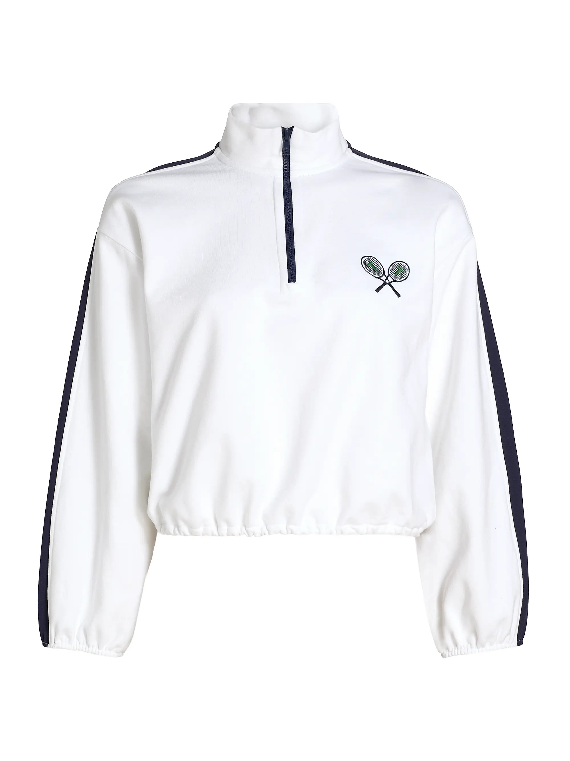 Maria Terry Quarter-Zip Pullover | Saks Fifth Avenue