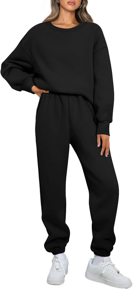 AUTOMET Womens 2 Piece Outfits Sweatsuit Oversized Sweatshirt Lounge Sets Baggy Sweatpants Fall F... | Amazon (US)