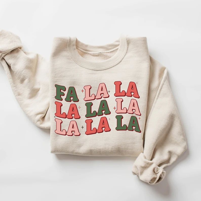 Cute Christmas Sweatshirt Fa La La Christmas Sweatshirt - Etsy | Etsy (US)