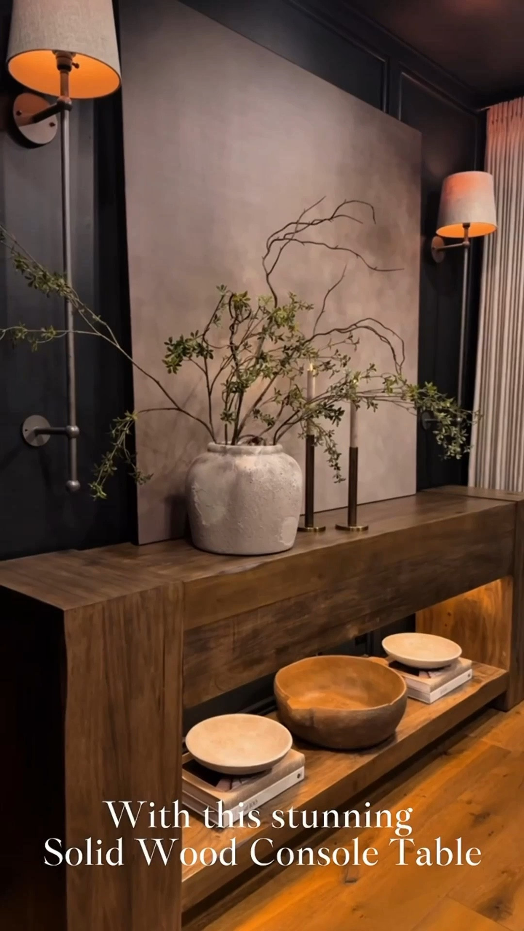 Throw back to when Wayfair transformed my space!

With this stunning solid wood console table. 🤩 It’s warm, elegant, and styled with oversized modern art, chic wall sconces, and natural twig branches. All the elements come together for a truly elevated look. 🤎

#wayfair #wayfairhome #wayfairdecor #consoletabledecor #entrywaydecor #homedecorinspo #modernhome #interiordesign #homestylingideas



#LTKHome