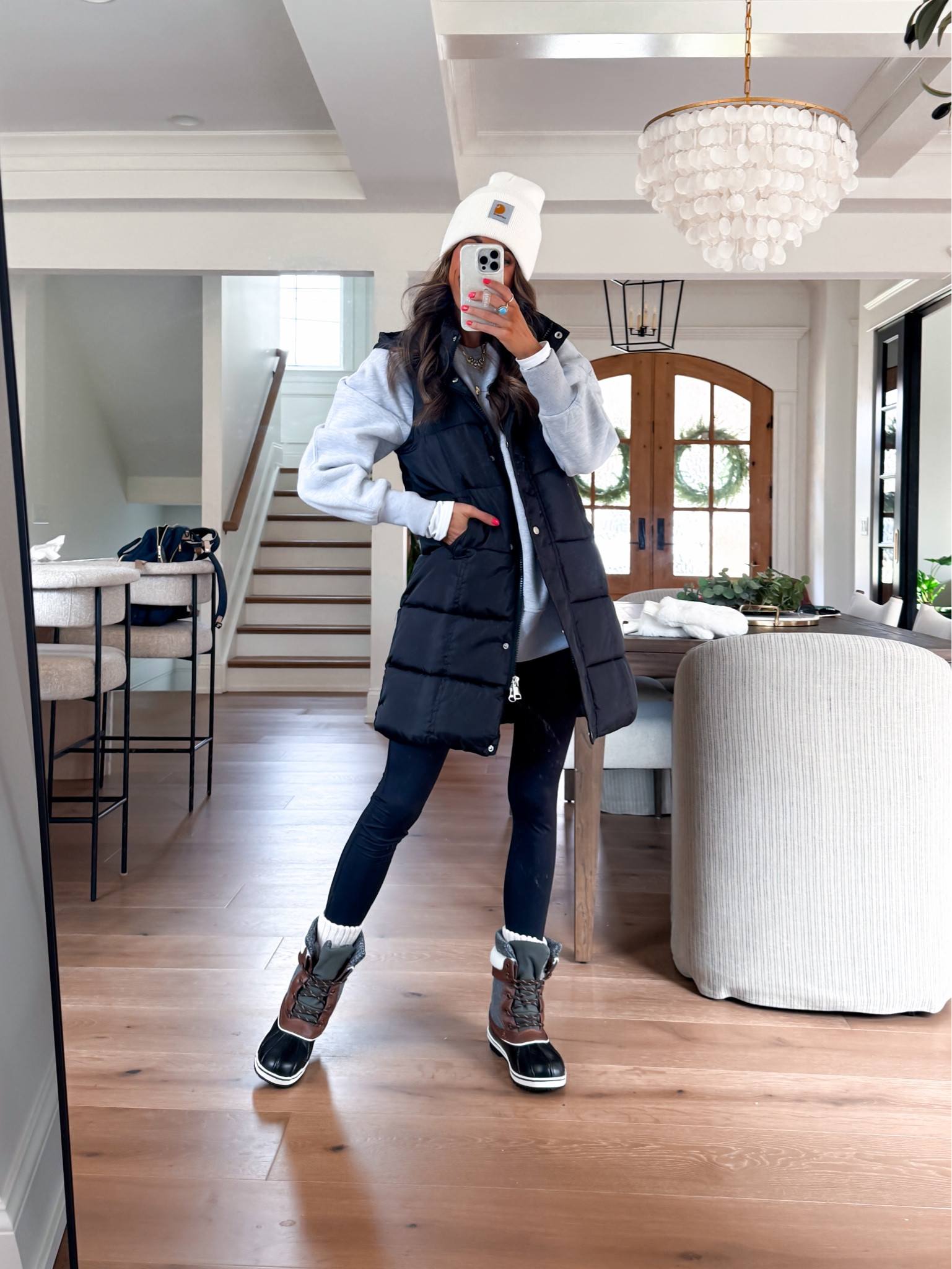 Winter Vest Outfit - wearing a size small in fleece lined top and pullover and size xsmall in leggings and puffer vest 

#LTKFindsUnder50 #LTKSaleAlert #LTKHoliday