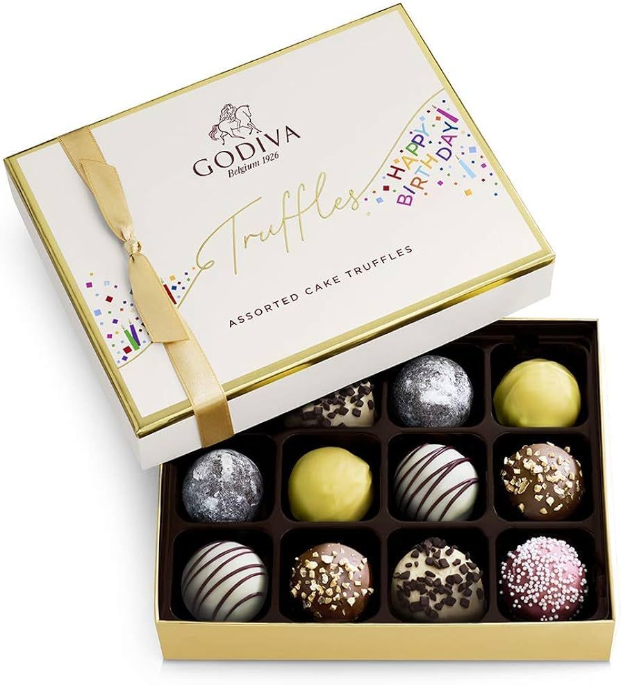 Godiva Chocolatier Birthday Truffles Assorted Chocolate Gift Box, 12 pc. | Amazon (US)