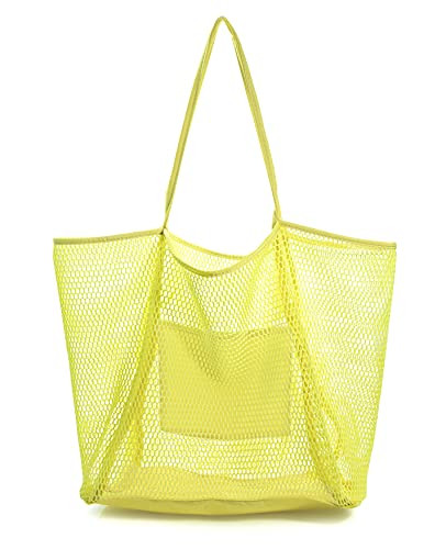 HOXIS Mesh Beach Tote Womens Shoulder Handbag | Amazon (US)