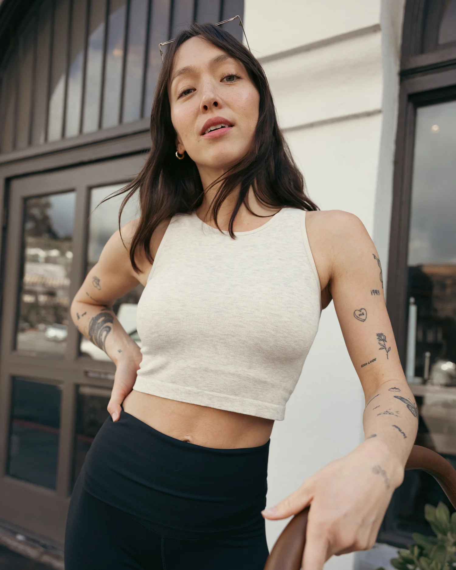 Sublime® Bamboo Maternity & Nursing Longline Bra Top | Oatmeal Heather - Kindred Bravely | Kindred Bravely