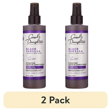 (2 pack) Carol's Daughter Black Vanilla Hydrating Leave In Conditioner, for Curly Hair, with Aloe, 8 fl oz | Walmart (US)