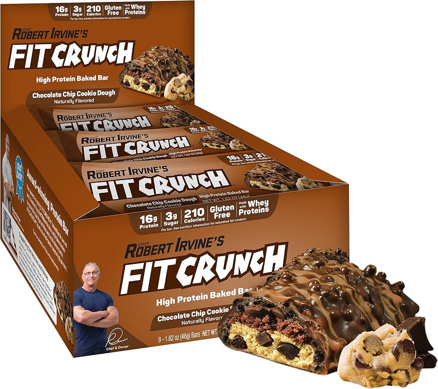 FITCRUNCH Snack Size Protein Bars, 6-Layer Baked Bar, 3g of Sugar, Gluten Free & Soft Cake Core (... | Amazon (US)