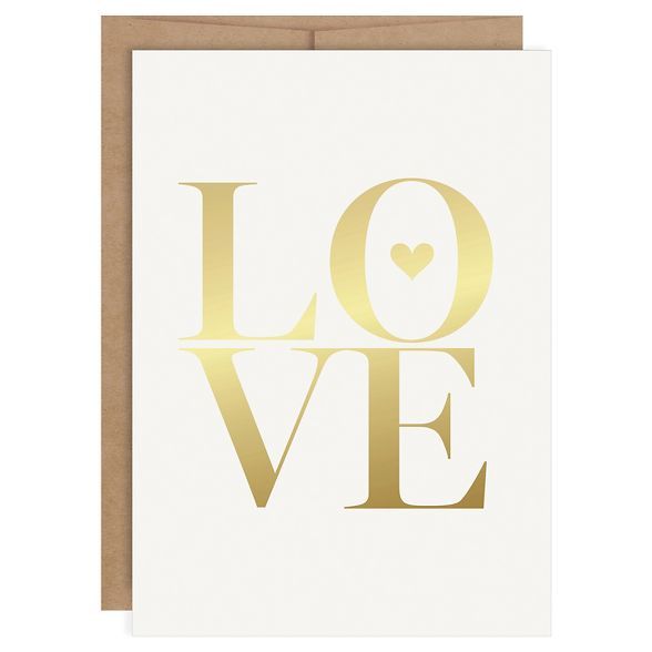 "Love" Foil Art Card Gold | Target