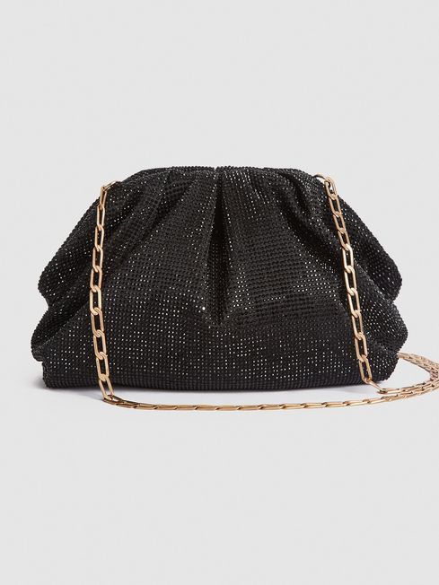 Embellished Pouch Clutch | Reiss US