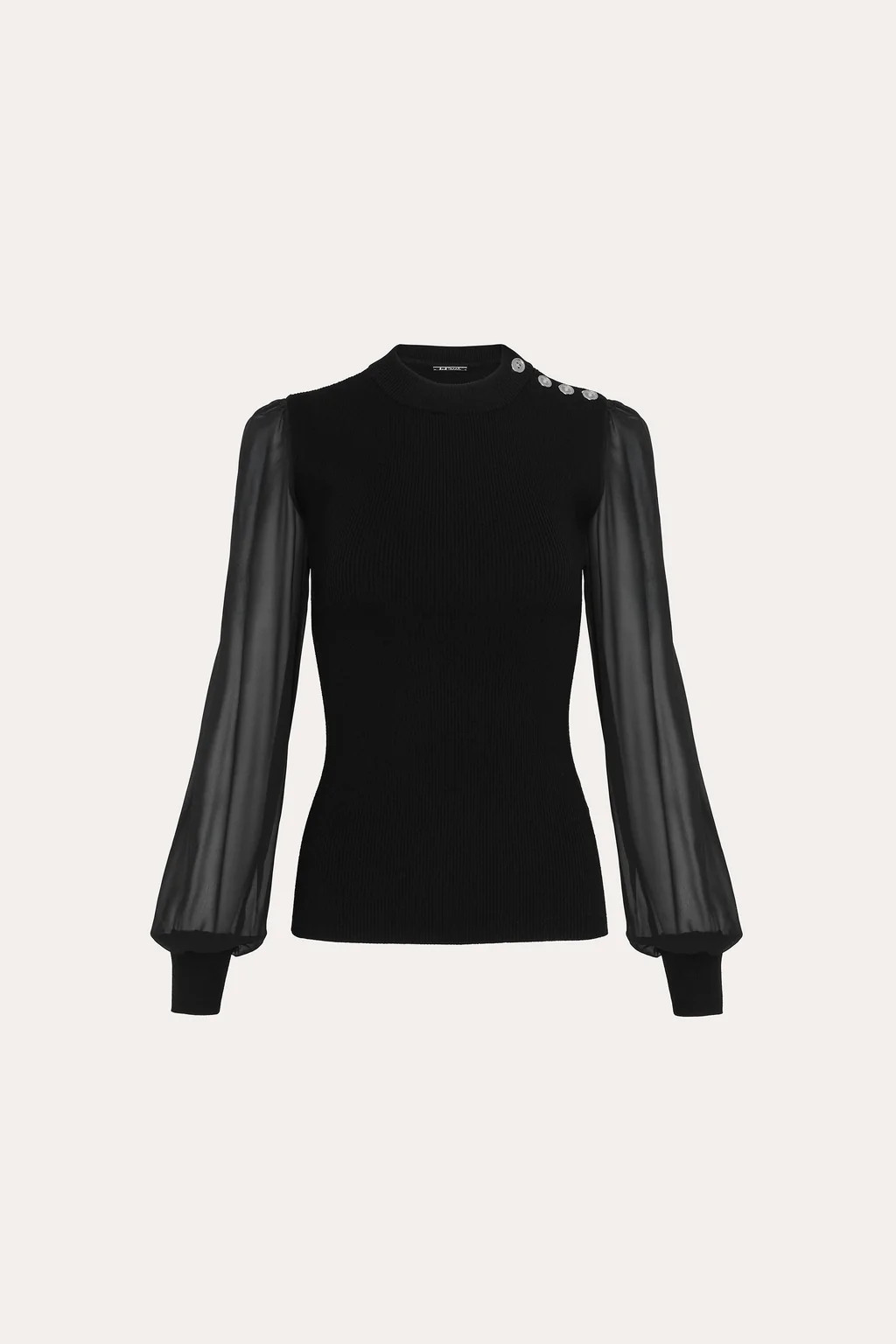 Chiffon Sleeve Knit | Elie Tahari