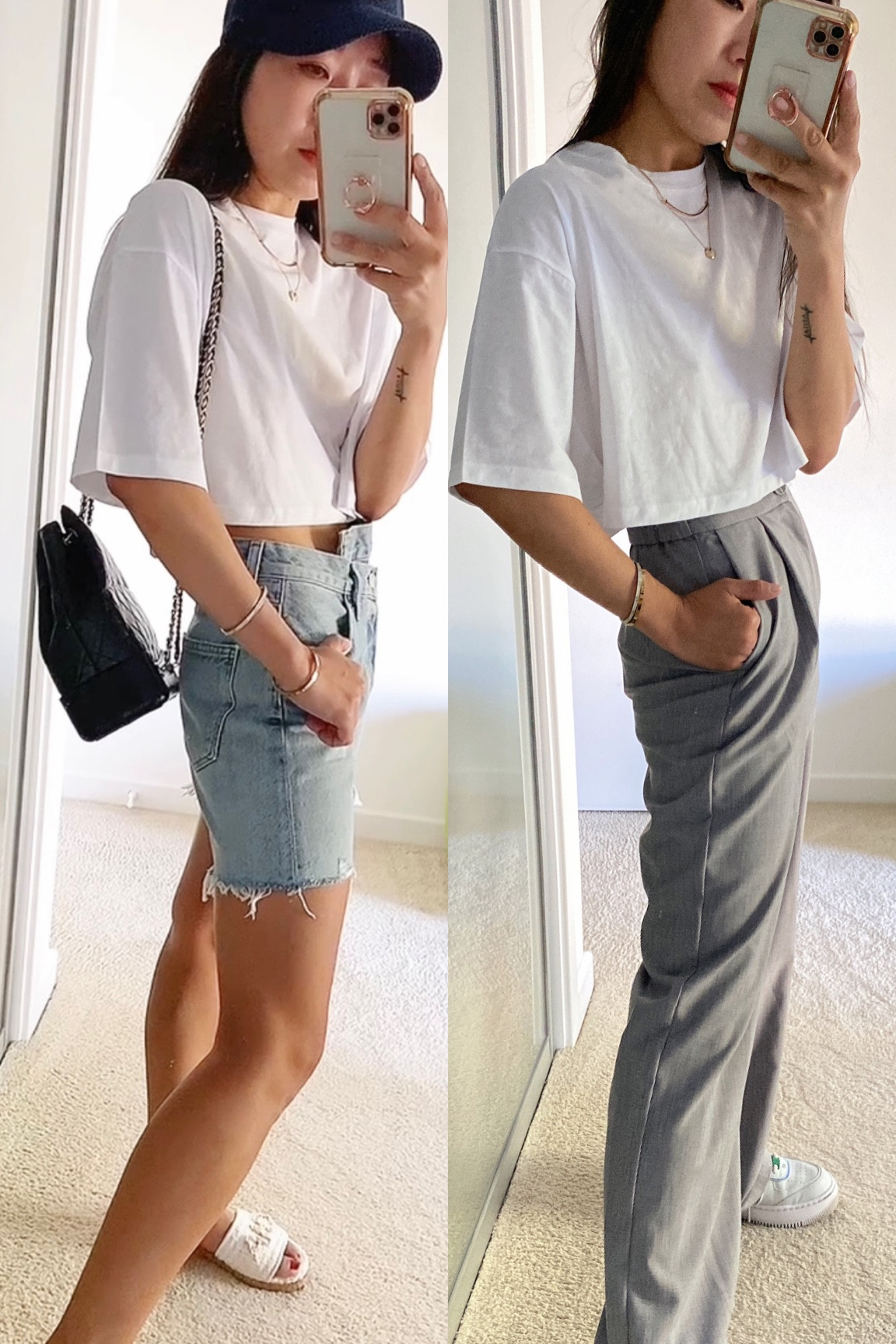 Trousers or shorts? Favorite cropped tee. SHEREE10 FOR 10% OFF FULL PRICE + SALE ITEMS @FARFETCH 
NEW & EXISTING CUSTOMERS #FARFETCH 