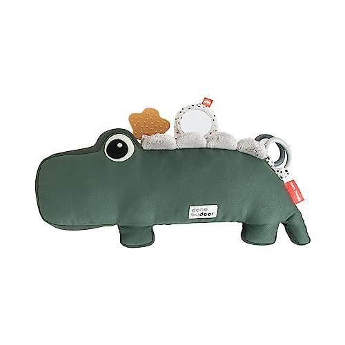 Done by Deer Tummy Time Pillow 3-6 Months - Activity and Tummy Time Toy for Baby 3 Months+ - Soft Floor Pillow with Baby Teething Toys, Small Mirror, Tags, and Crinkle Sounds for Sensory Exploration | Amazon (US)
