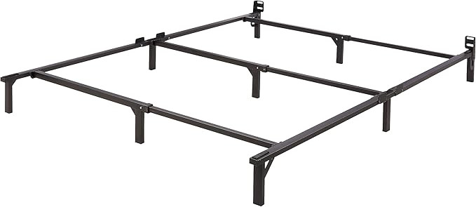 Amazon Basics Metal Bed Frame, 9-Leg Base for Box Spring and Mattress, Queen, Tool-Free Easy Asse... | Amazon (US)