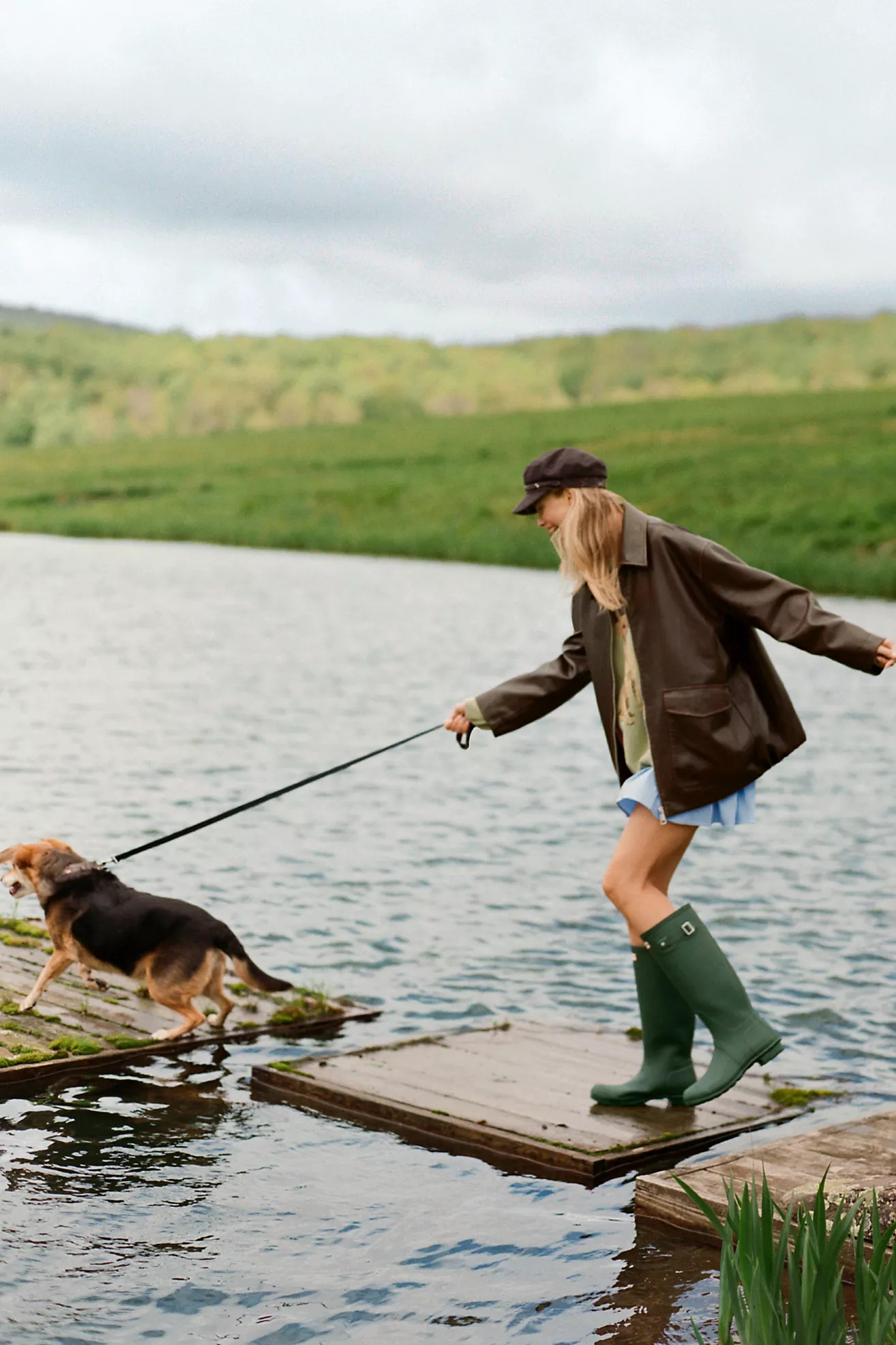 Pilcro Sofia Faux-Leather Long Bomber Jacket | Anthropologie (US)