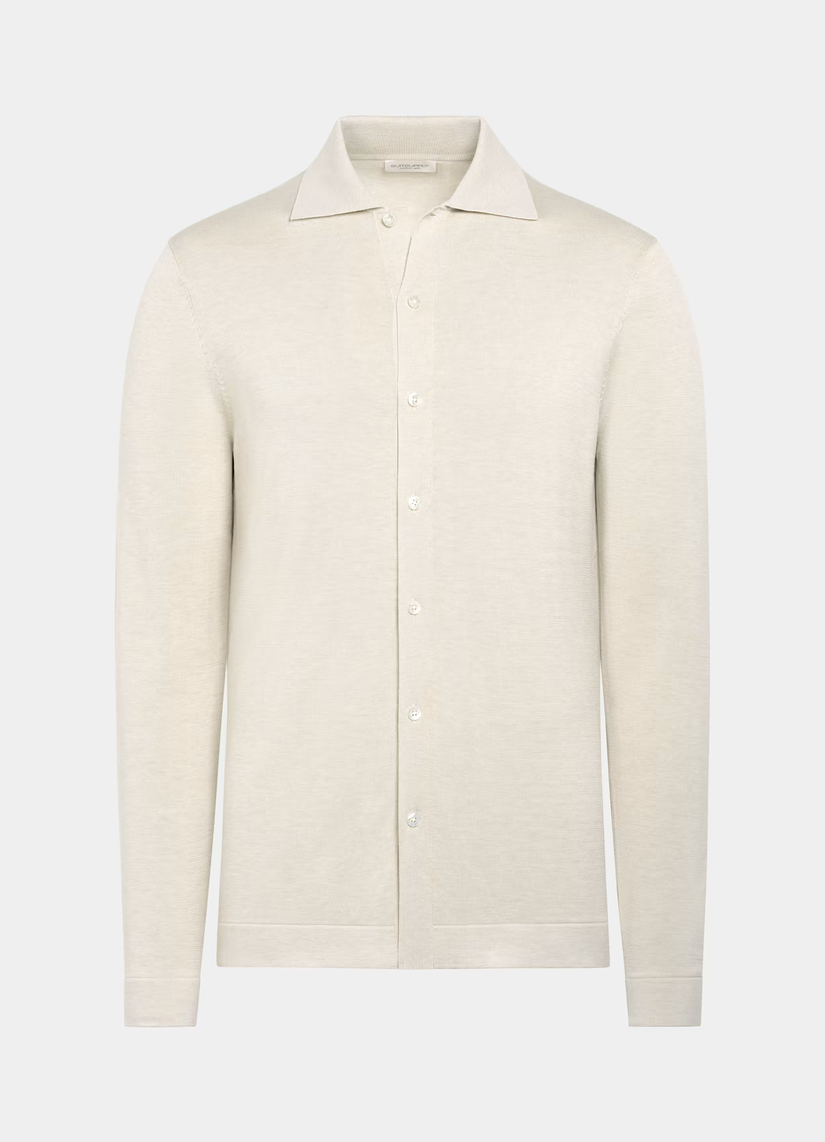 Sand Long Sleeve Polo Cardigan
                                            
                     ... | Suitsupply (US)