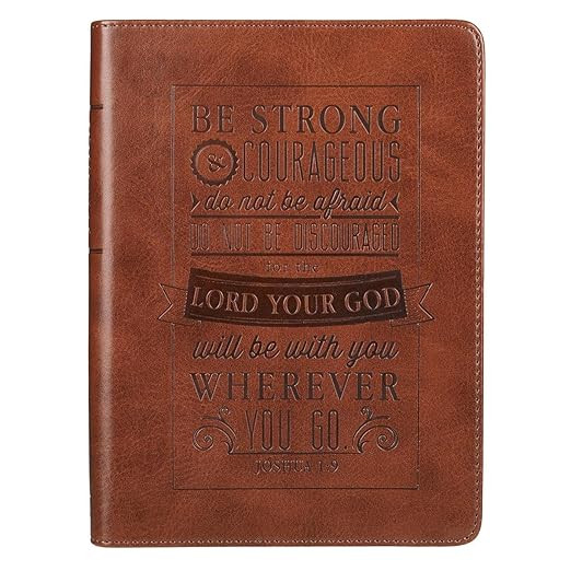 Christian Art Gifts Classic Handy-sized Journal Be Strong and Courageous Joshua 1:9 Bible Verse I... | Amazon (US)