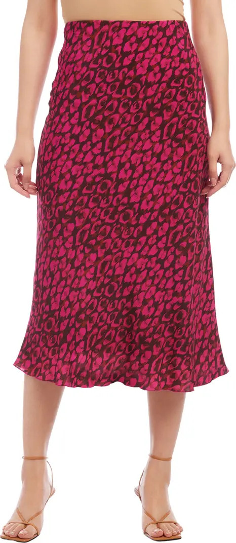 FIFTEEN TWENTY Leopard Print Bias Cut Midi Skirt | Nordstrom | Nordstrom