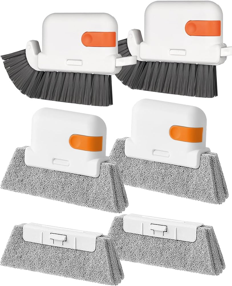 Groove Gap Cleaner Tools Set, 6 Pcs Hand-held 2 Brush with Dustpan&tweezer + 2 Sponge Brush with ... | Amazon (US)