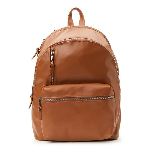 No Boundaries Juniors Dome Zip Backpack, Cognac - Walmart.com | Walmart (US)