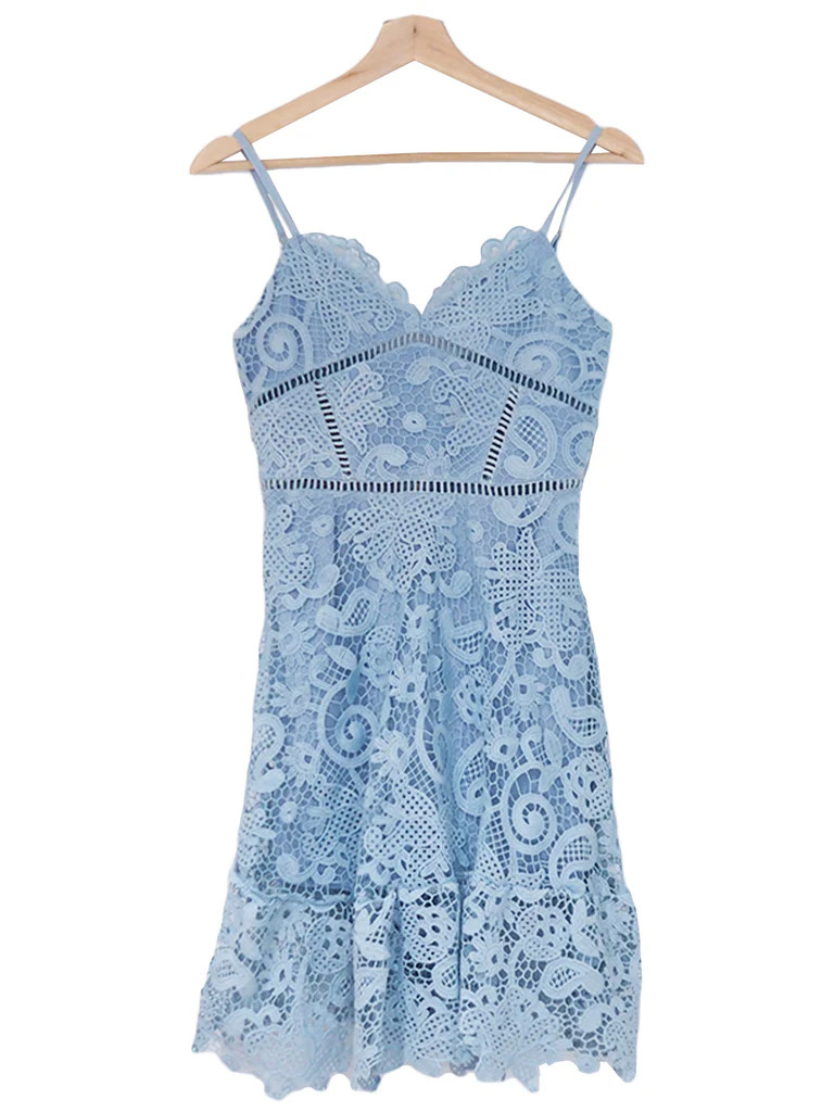'Steph' Lace Crochet Cami Dress | Goodnight Macaroon