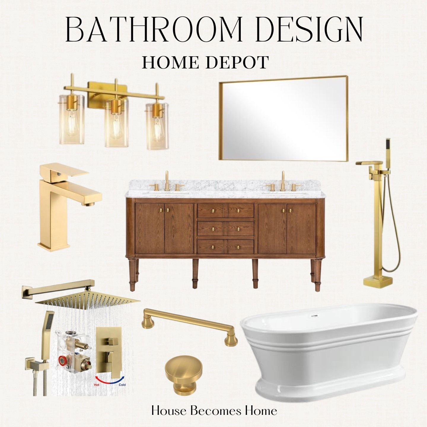 Create a sleek and spa-like modern bathroom using clean lines, warm wood tones, matte black or brushed gold finishes, and elevated Home Depot finds. Layer contemporary lighting, oversized mirrors, floating vanities, and textured accents for a Pinterest-worthy space that feels both luxurious and functional. Neutral palettes, organic textures, and minimalist styling help create the perfect modern retreat. Modern bathroom trends are leaning toward warm, calming, spa-inspired designs with layered lighting and natural textures.

#LTKSeasonal #LTKHome