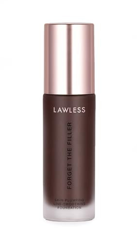 LAWLESS Women's Forget the Filler Skin-Plumping Line-Smoothing Foundation, 33D, ultra deep with deep-neutral undertones, 1.0 Ounce | Amazon (US)