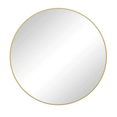 Dexmalle 39 Circular Wall Mirror with Gold Slim Metal Frame | Target