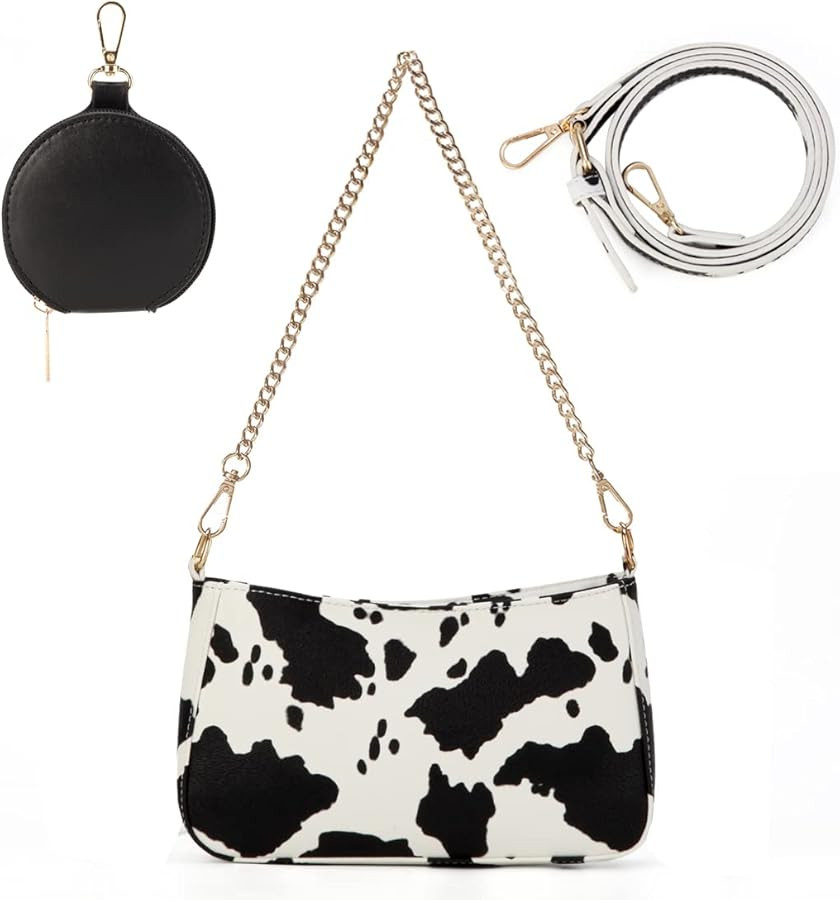 Sunwel Fashion Women's Cow Print Underarm Bag Small Shoulder Bag Crossbody Cluth Purse for Women ... | Amazon (US)