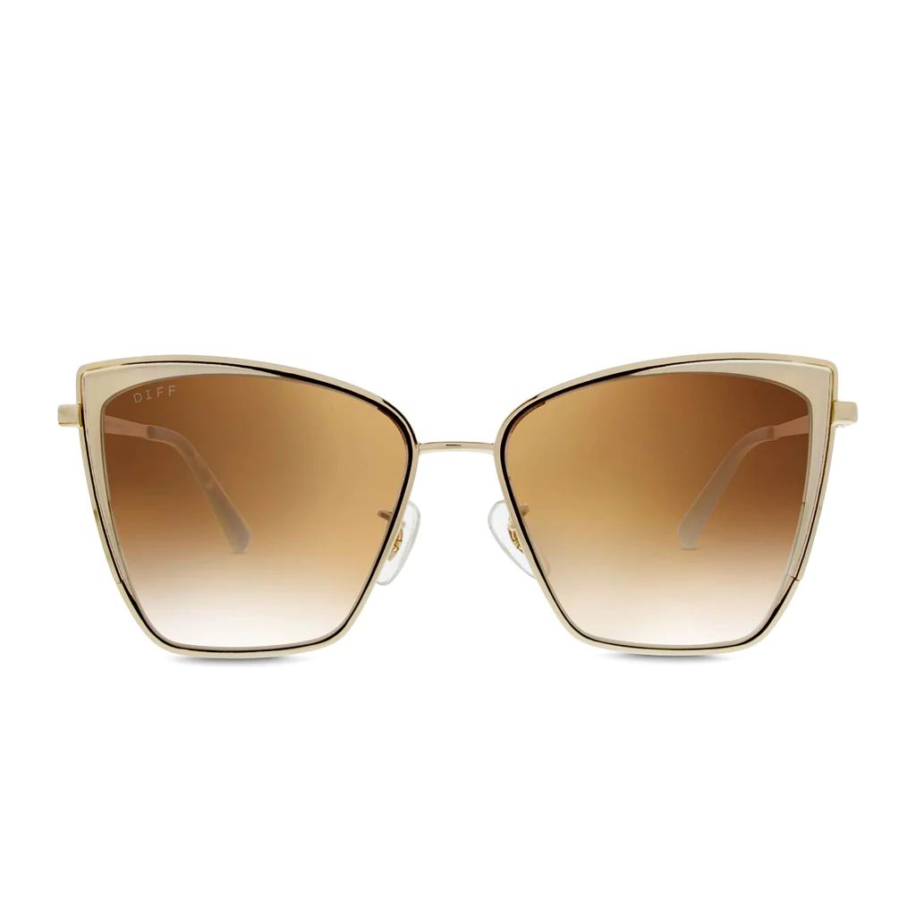 BECKY - GOLD + FLASH BROWN GRADIENT | DIFF Eyewear