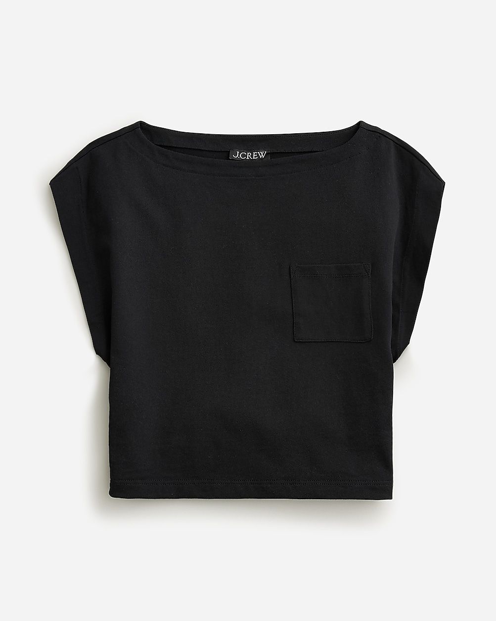 Cropped mariner cloth boatneck muscle T-shirt | J.Crew US