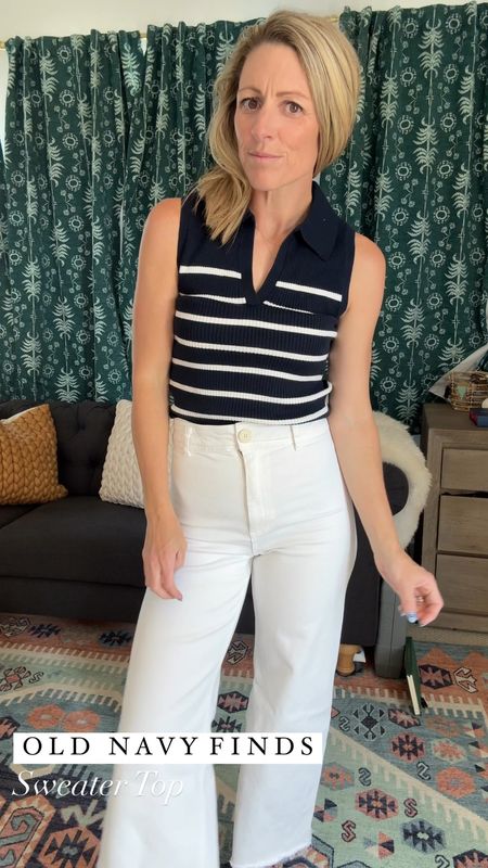 Hello July 4th, white and navy stripes are all you need to feel festive.  These wide leg white jeans are from Zara but I’ve linked other similar styles.  A great top for summer work outfits.

#whitejeans #summeroutfit #july4th #4thofjuly #summertops #affordablestyle

#LTKWorkwear #LTKVideo #LTKFindsUnder50