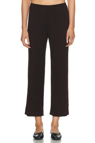 DONNI. The Baby Rib Scallop Pant in Chocolate | FWRD 